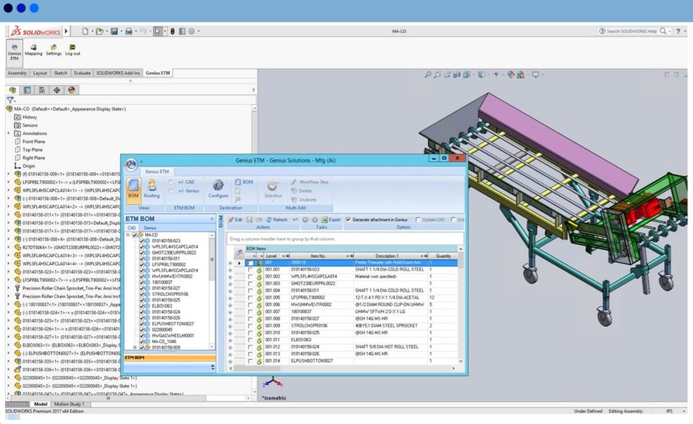 screenshot of Genius ERP
